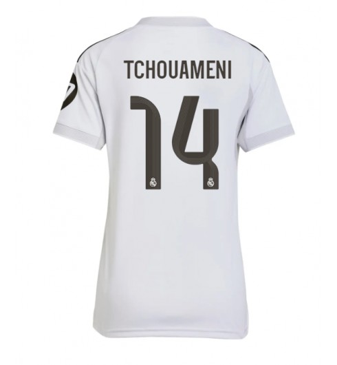 Real Madrid Aurelien Tchouameni #14 Domácí Dres pro Dámské 2025-26 Krátký Rukáv Real Madrid Aurelien Tchouameni #14 Domácí Dres pro Dámské 2025-26 Krátký Rukáv